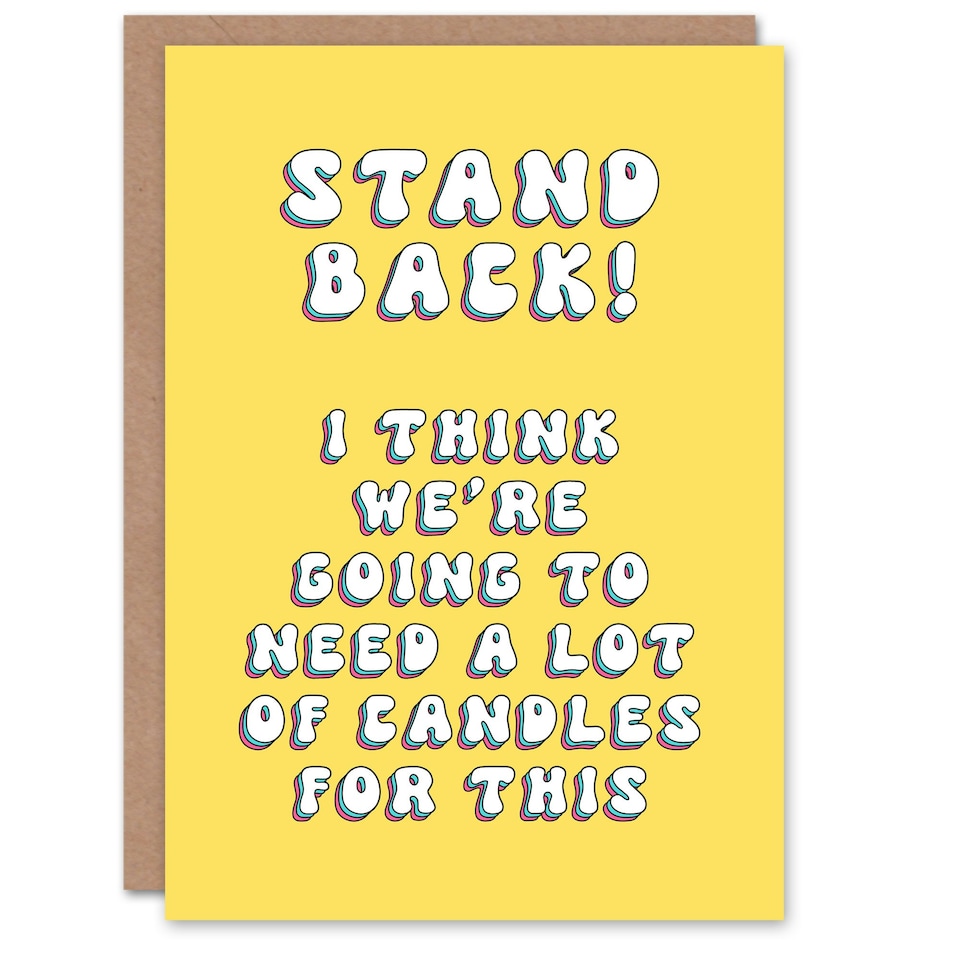image 1 of Lot Candles Stand Back Fun Joke Humour Funny Birthday Card