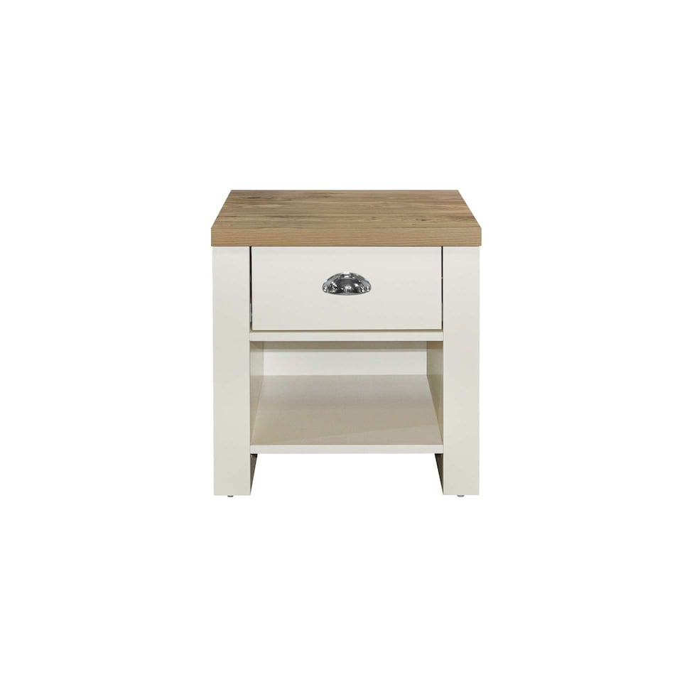 image 1 of Highgate 1 Drawer Lamp Table Cream