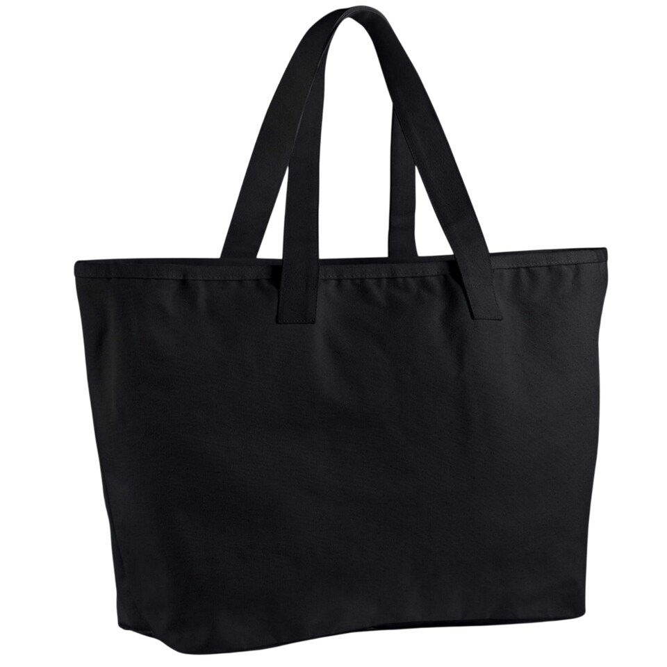 image 1 of Westford Mill Cotton Heavy Duty Tote Bag | Black | Black | One Size | 1