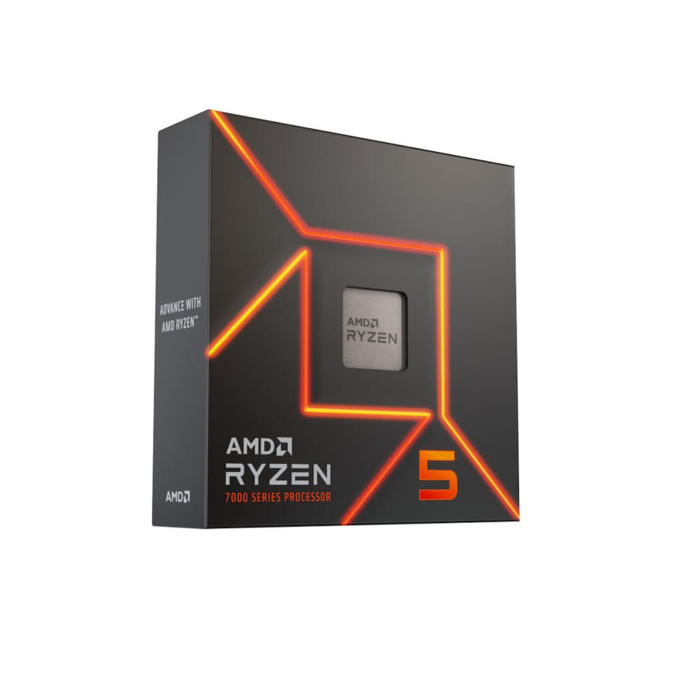 image 1 of AMD Ryzen 5 7600X Socket 6-Core 105W Radeon Graphics AM5 Processor - Black