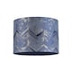 image 1 of Contemporary Midnight Blue Drum Lamp Shade with Gold and Silver Metallic Decor | Blue | 10"