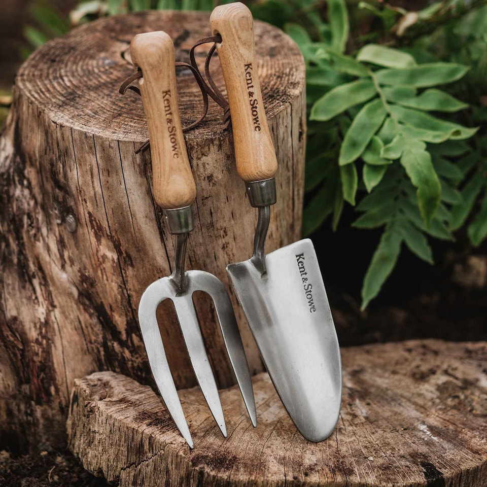 image 1 of Kent & Stowe Stainless Steel Hand Trowel and Fork Set