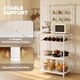 image 4 of HOMCOM Freestanding Shelving Unit with 6 Hooks and Wine Rack