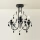image 3 of ValueLights Odelia 3 Way Black Ceiling Light Chandelier | Black