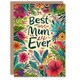 image 1 of Mothers Day Card Best Ever Tropical Flowers Mum Card