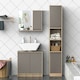 image 3 of HOMCOM 49x57cm Wall Mounting Bathroom Cabinet & Mirror Shelf Door Home Storage