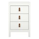 image 2 of Barcelona Bedside Table 3 Drawers in White