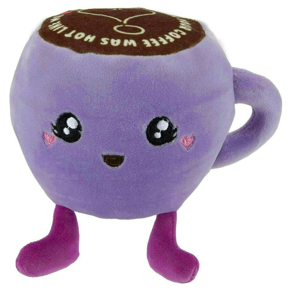 image 1 of Cappuccino Soft Toy Cute Plushie Huggable Cuddly Stuffed Toy 13cm Lilac