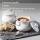 image 5 of Wm Bartleet & Sons Porcelain Mini Casserole / Soup Bowls with Lid, Sets of 2 White