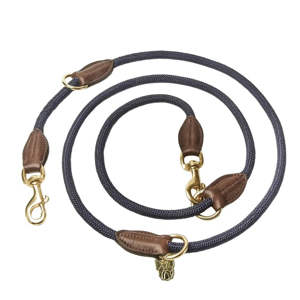 Digby & Fox Leather Dog Lead - Navy - One Size