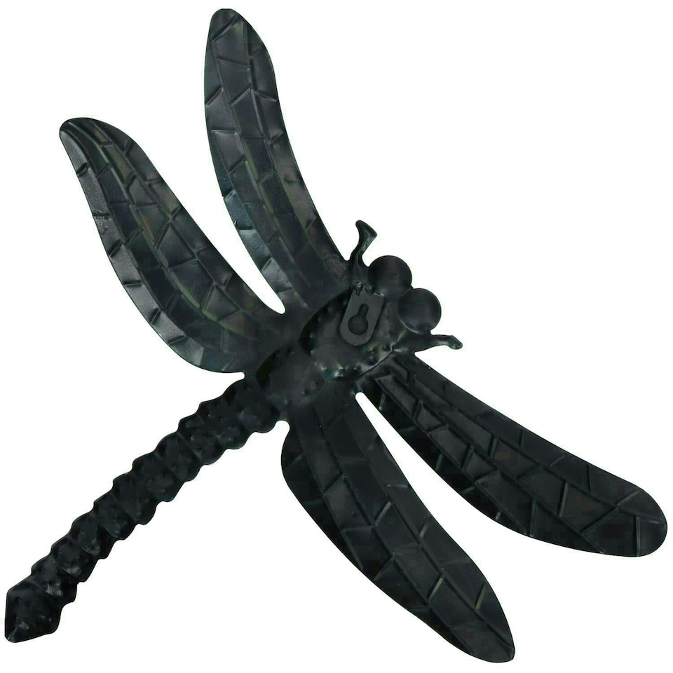 image 1 of Green Metal Dragonfly Garden/Home Wall Art Ornament 35x28cm Inddor/Outdoor
