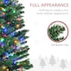 image 5 of HOMCOM 7.5ft Artificial Pencil Christmas Tree with Colourful Lights, Steel Base