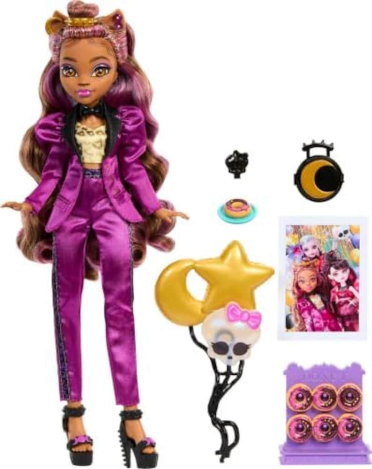 image 1 of Monster High Clawdeen Wolf Doll In Monster Ball Party Dress With Accessories