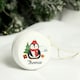 image 1 of Personalised Christmas Penguin White Wooden Yoyo