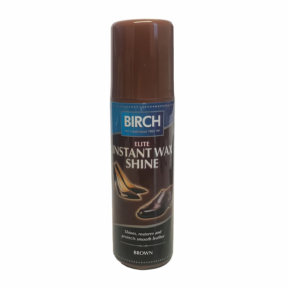 image 1 of BIRCH Elite Instant Wax Shine - Quick Buff-Free Gloss for Shoes and Boots 75ml | Brown | Brown