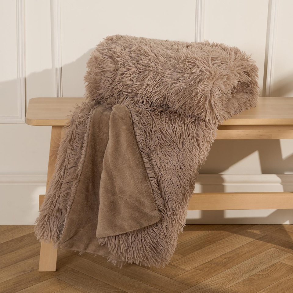 image 1 of OHS Ultra Soft Fluffy Fleece Throw Luxury Bed Blanket
