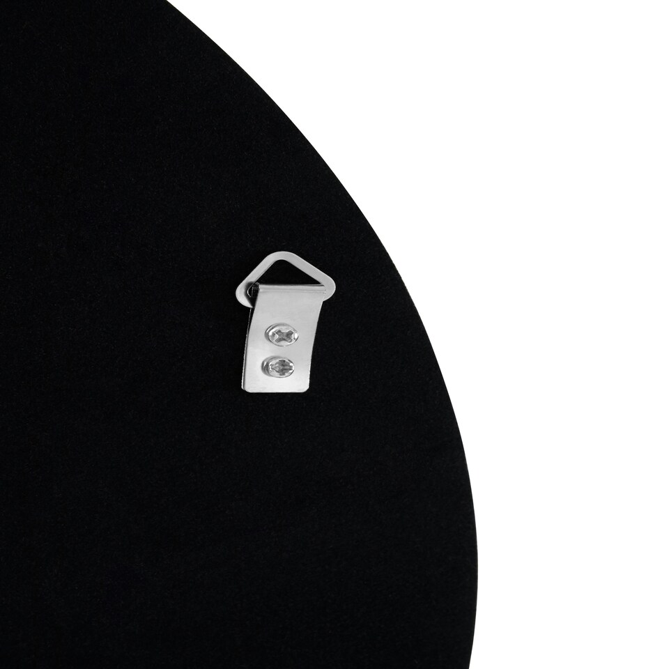 image 1 of Athena Round Medium Black Wall Mirror Black