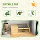 image 6 of PawHut Tortoise House w/ Mesh Roof, Small Pet Reptile Wooden House - Yellow