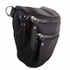 image 3 of Lorenz Womens Grained PU Leather Bumbag Waist Clutch Bag with Detachable Strap | Black | Black