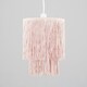 image 1 of ValueLights Nabella Plastic - Polyester Textured Pink Tiered Ceiling Pendant Shade and LED Bulb