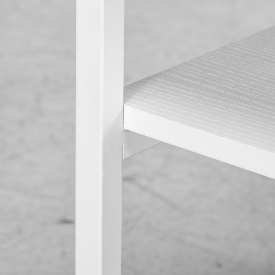 image 1 of HOMCOM 3-Tier Printer Stand with Storage Shelf, Mobile Printer Table on Wheels, 50 x 50 x 52.5cm Rolling Printer Cart for Home Office, White