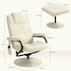 image 7 of HOMCOM Massage Recliner Chair Cushioned Ottoman 10 Point Vibration Cream | Cream | White | One Size