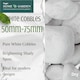 image 3 of Fargro™ Decorative Large White Cobbles 50-75mm - Naturally Tumbled White Garden Stones 20kg for Borders, Rockeries & Water Features