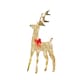 image 1 of 95cm Light up Gold Glitter Twist Christmas Reindeer with 94 Warm White LEDs