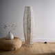 image 3 of Aziza Moroccan style Satin Nickel Floor Lamp Silver