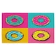 image 1 of Set doughnut sweet food, donut cartoon pop art style (Kitchen Towel)