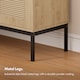 image 6 of Vonhaus Lena Rattan Effect Sideboard with 3 Storage Shelves