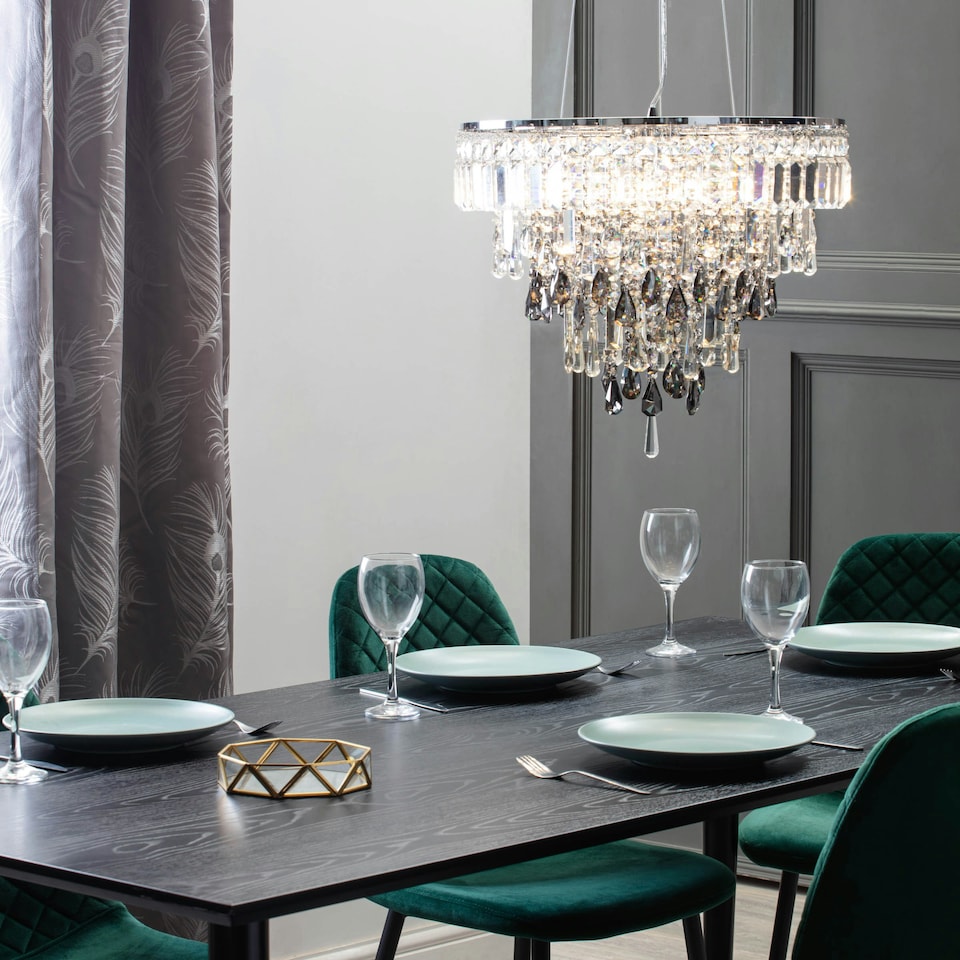 image 1 of BHS Jennifer Pendant Ceiling Light, Chrome | Silver | Chrome | 1