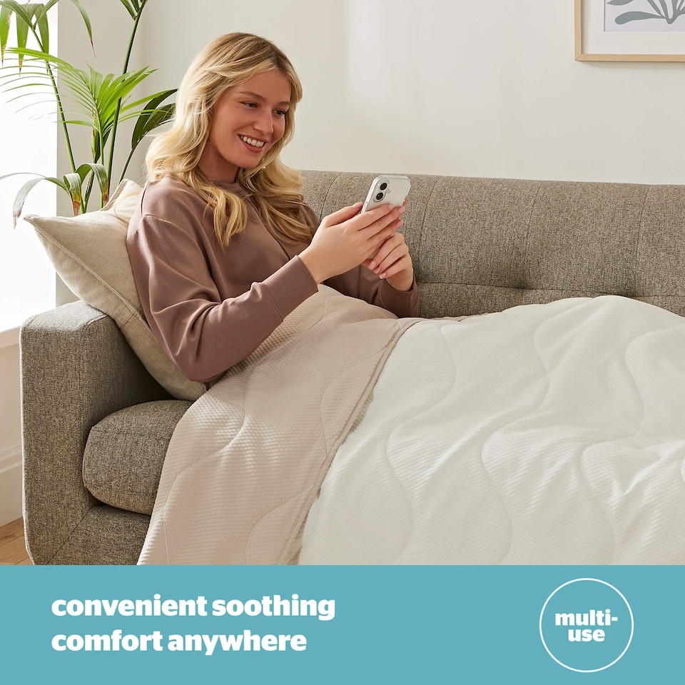 image 1 of Silentnight Summer Breeze Seersucker Coverless Duvet 2.5 Tog Cream Natural | Cream | Taupe | Single