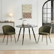 image 4 of SONARA Modern Set of 2 Chunky Weave Fabric Ergonomic Dining Chairs with Arms | Green
