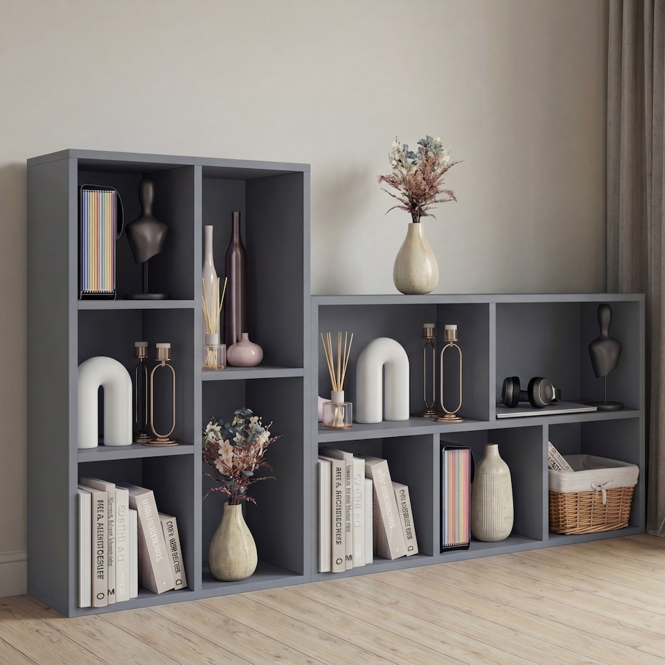 image 1 of Vida Designs 5 Cube Storage Unit, Grey