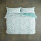 image 4 of Cow Parsley Botanical Print Duvet Cover Set – Cotton Rich 200 Thread Count Soft Bedding Green | Super King
