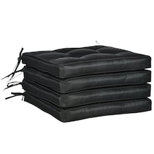 Outsunny 42 x 42cm Replacement Garden Seat Cushion Pad with Ties 