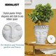 image 4 of White Oval Face Planter Head Buddha Plant Pot Indoor Pot Cover L19 W18 H24 cm, 2.6 ltrs Cap.