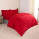 image 2 of OHS Soft Teddy Fleece Duvet Cover and Pillowcase Set, King - Red