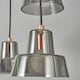 image 5 of BHS Demi Ceiling Pendant with Glass Shades, Pewter