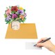 image 4 of Elegant Carnation Bouquet Gift Design 3D Pop Up Greeting Card