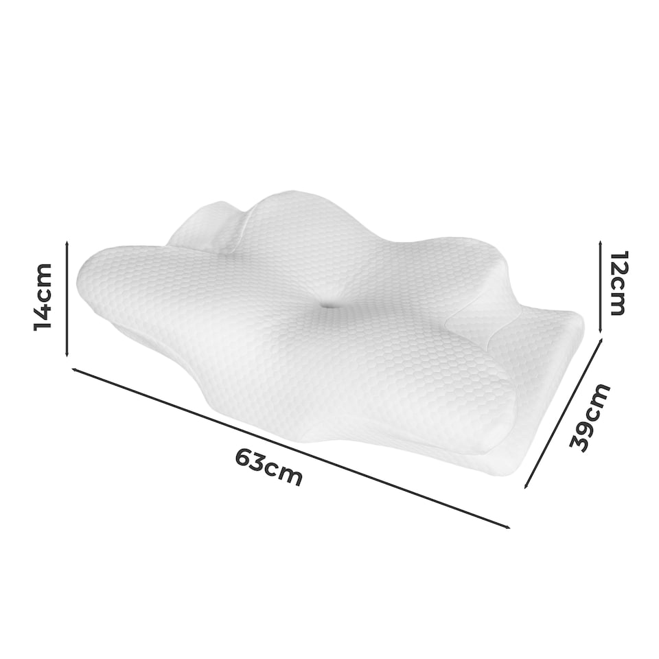 image 1 of Lavio Orthopedic Memory Foam Butterfly Pillow Ergonomic Neck Shoulder Support