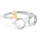 image 1 of Harry Potter Sterling Silver Lightning Bolt With Glasses Ring - Size Extra Large XL RR0176-XL
