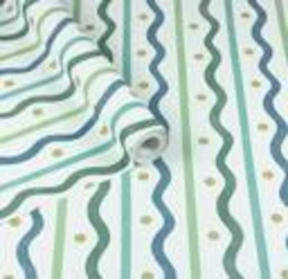 image 1 of Arthouse Squiggle Stripe Blue Green Wallpaper
