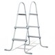 image 1 of 33 inch Pool Step Ladder Double Sided Above Ground Metal Frame Swimming Pool