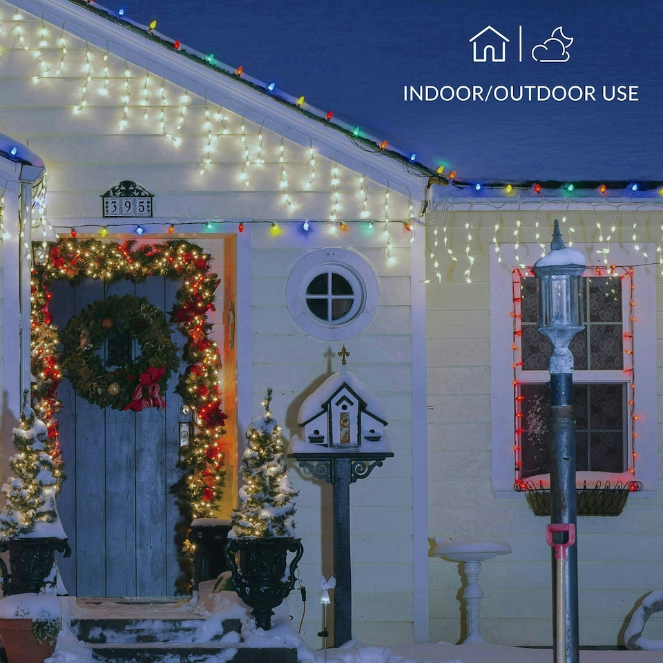 image 1 of The Christmas Workshop Warm White Icicle LED Christmas Lights