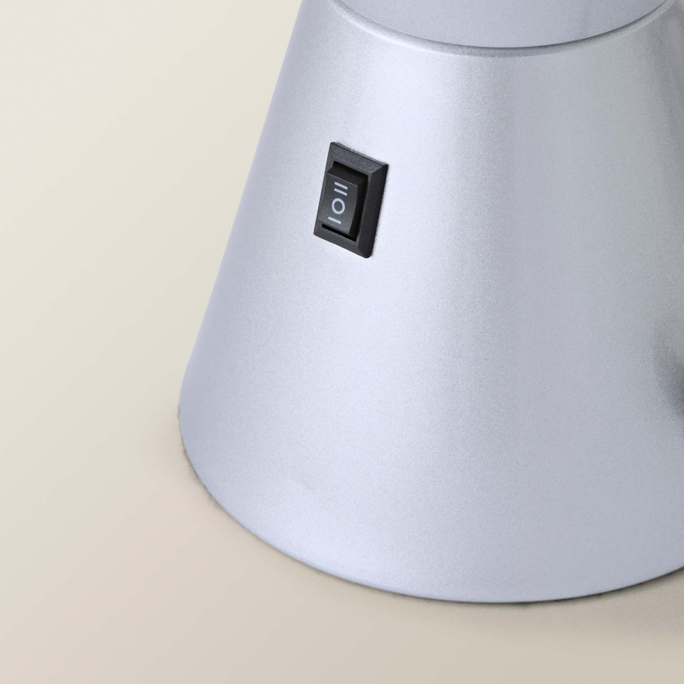 image 1 of ValueLights Razzo Lava lamp Clear Silver Illuminated Decoration and Integrated LED 1W Pink Bulb