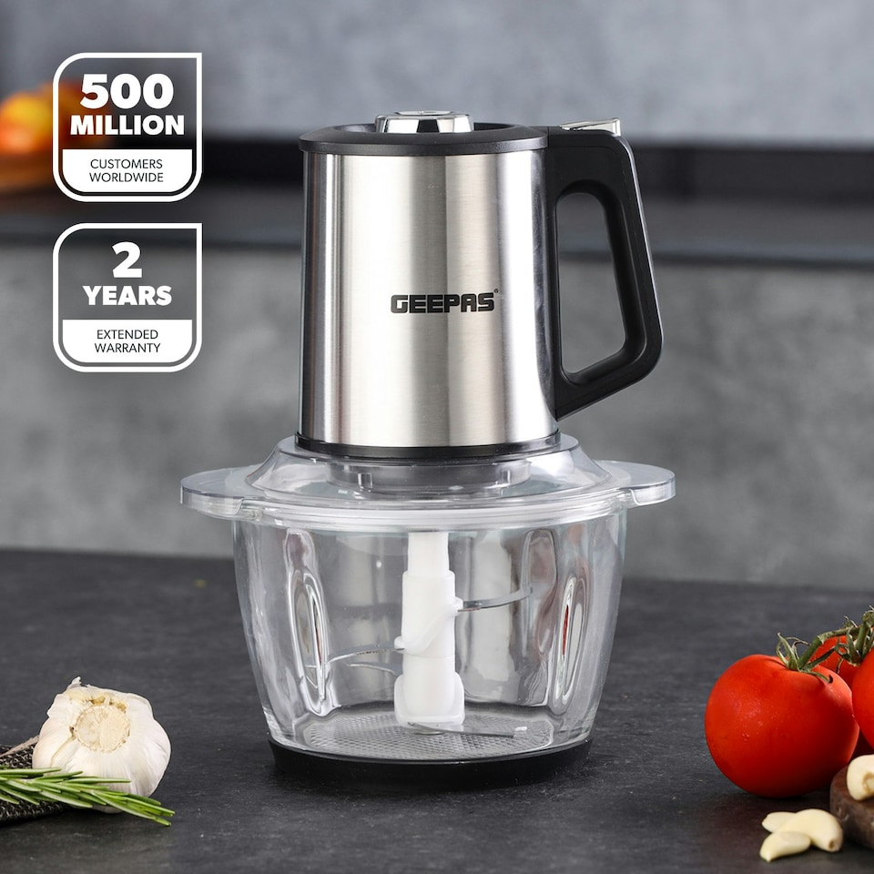 image 1 of GEEPAS 400W Mini Food Processor Black