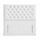 image 1 of Floorstanding Headboard White Plush Chesterfield 4FT Small Double  54inch High