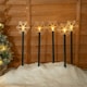 image 2 of ValueLights Snowflake Black Outdoor Ground Spike Light